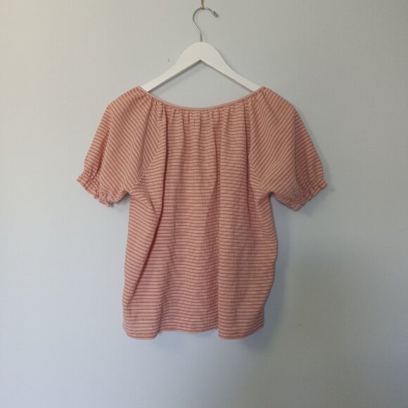 MADEWELL | Texture & Thread Stripe Peasant Top - Picture 3 of 8